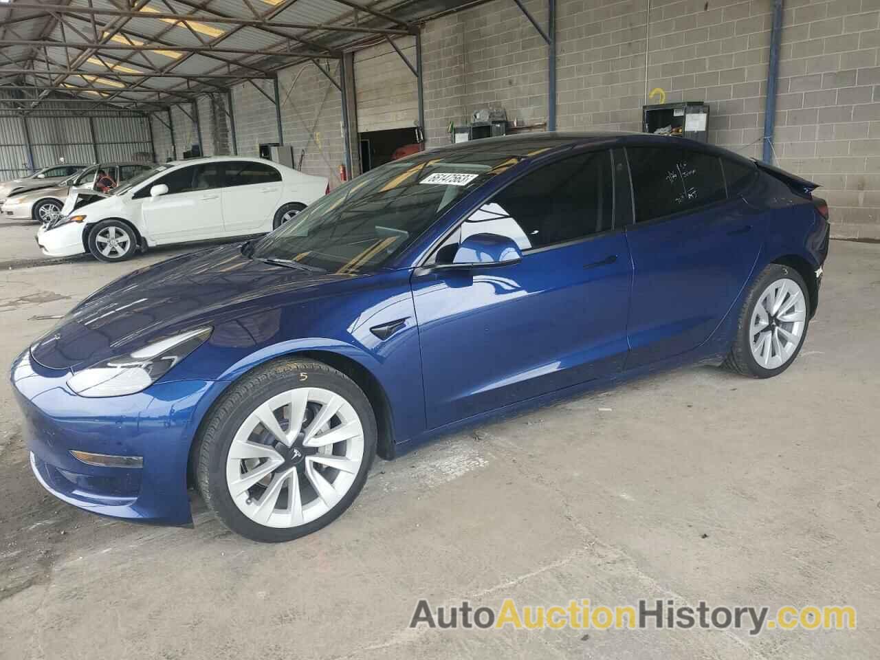 2022 TESLA MODEL 3, 5YJ3E1EA7NF127469