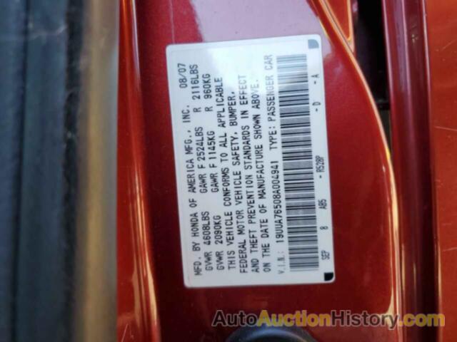 ACURA TL TYPE S, 19UUA76508A004941