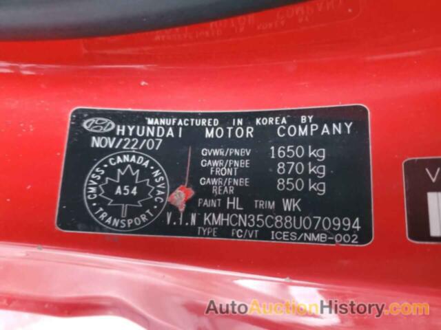 HYUNDAI ACCENT BASE, KMHCN35C88U070994