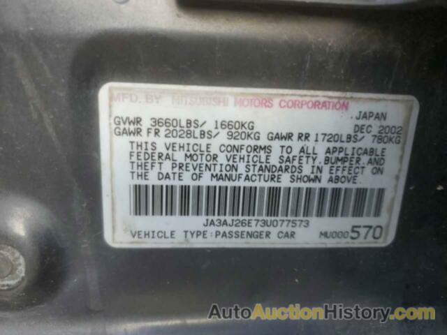 MITSUBISHI LANCER ES, JA3AJ26E73U077573