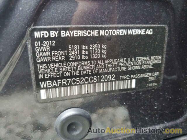 BMW 5 SERIES I, WBAFR7C52CC812092