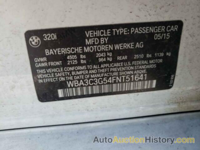 BMW 3 SERIES I XDRIVE, WBA3C3G54FNT51641