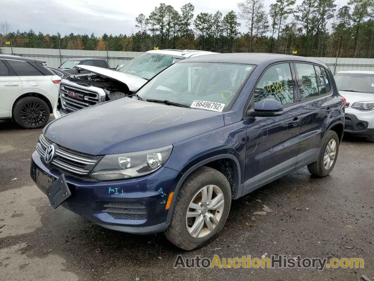 2013 VOLKSWAGEN TIGUAN S, WVGAV3AX3DW626689