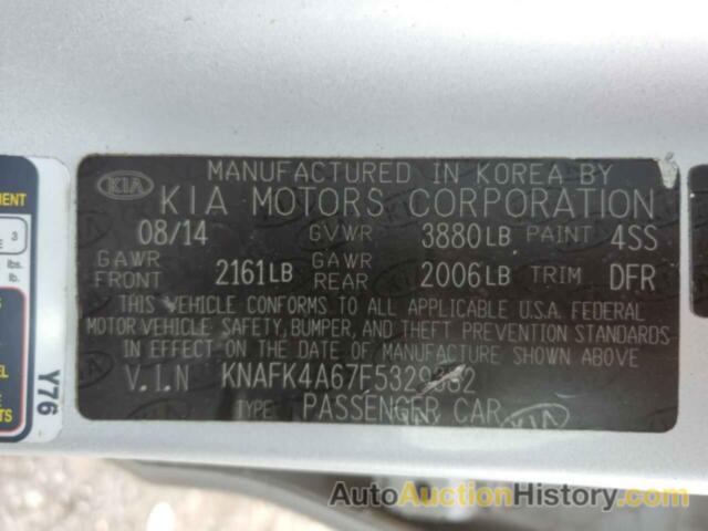 KIA FORTE LX, KNAFK4A67F5329382