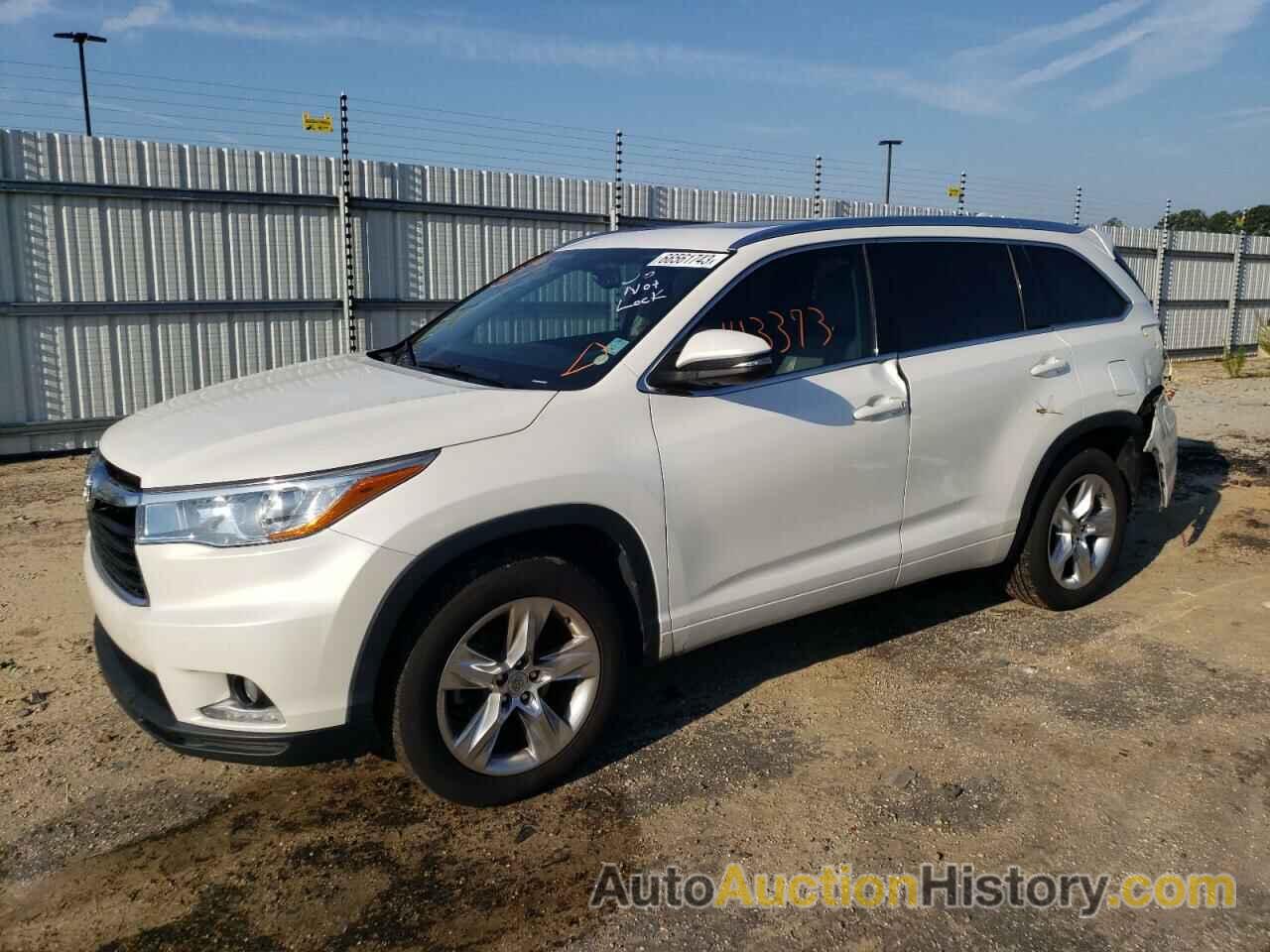 2015 TOYOTA HIGHLANDER LIMITED, 5TDYKRFHXFS065846