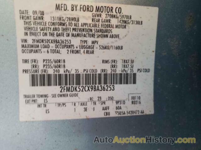 FORD FLEX SEL, 2FMDK52CX9BA36253