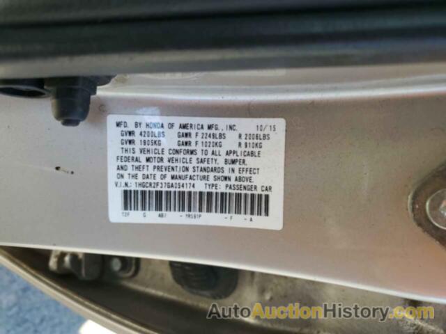 HONDA ACCORD LX, 1HGCR2F37GA054174