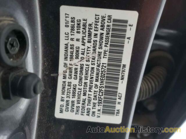 HONDA CIVIC LX, 19XFC2F51HE025721