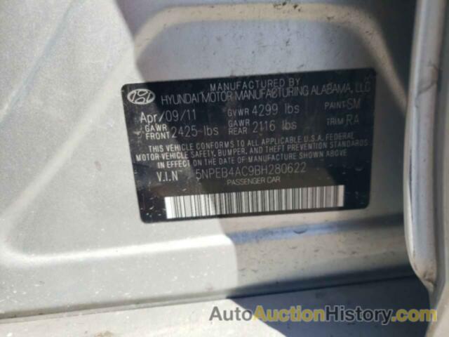 HYUNDAI SONATA GLS, 5NPEB4AC9BH280622