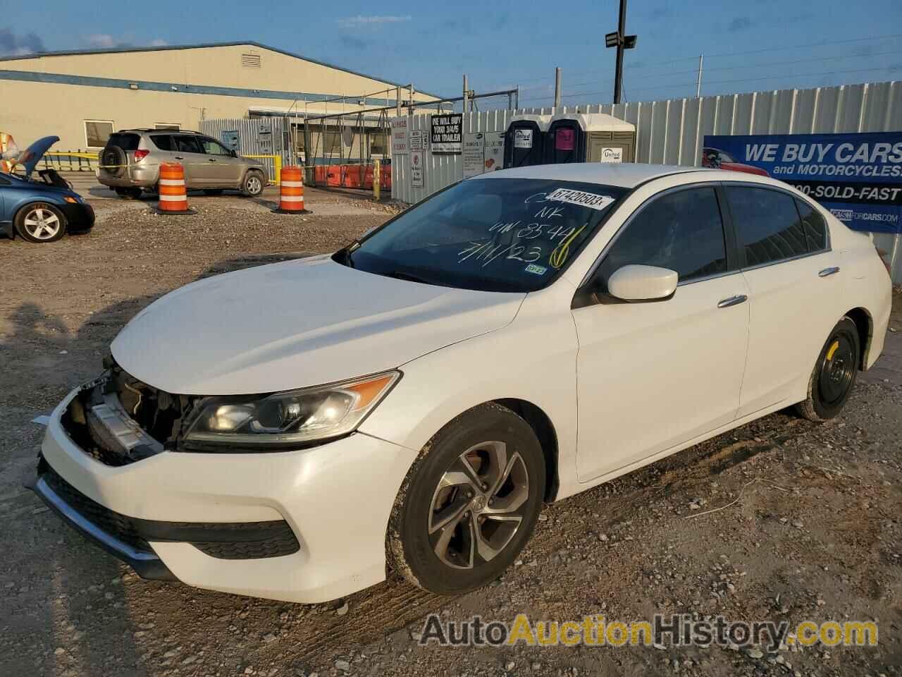 2016 HONDA ACCORD LX, 1HGCR2F3XGA018544