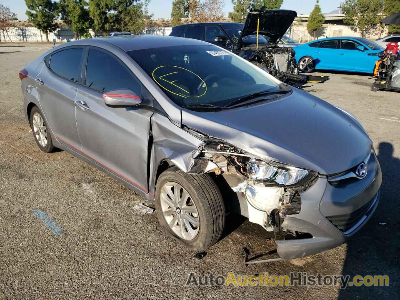 2014 HYUNDAI ELANTRA SE, KMHDH4AE4EU156565