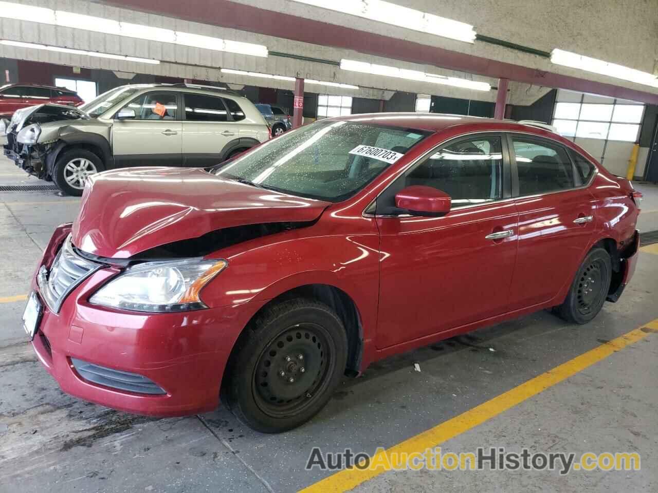 NISSAN SENTRA S, 3N1AB7AP8DL620013