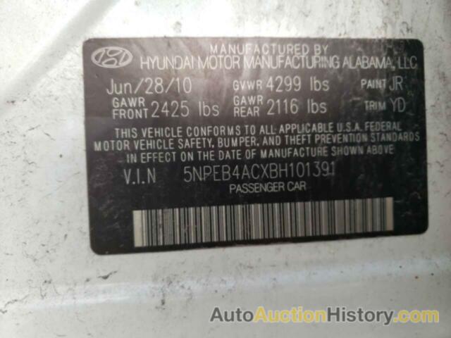 HYUNDAI SONATA GLS, 5NPEB4ACXBH101391