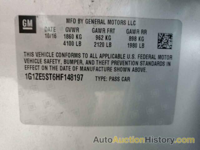 CHEVROLET MALIBU LT, 1G1ZE5ST6HF148197