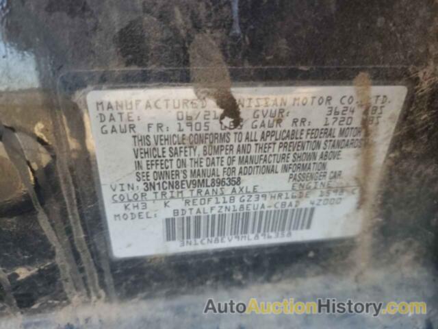 NISSAN VERSA SV, 3N1CN8EV9ML896358