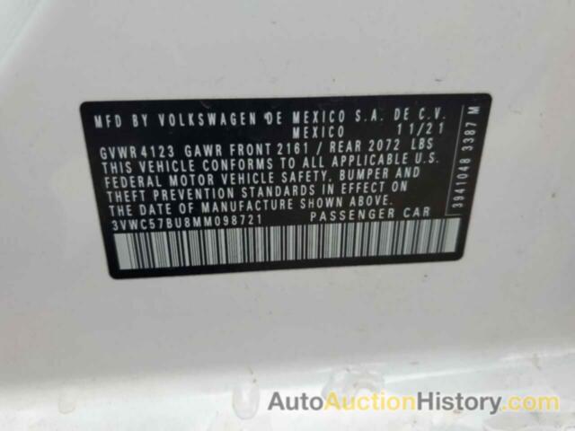 VOLKSWAGEN JETTA S, 3VWC57BU8MM098721