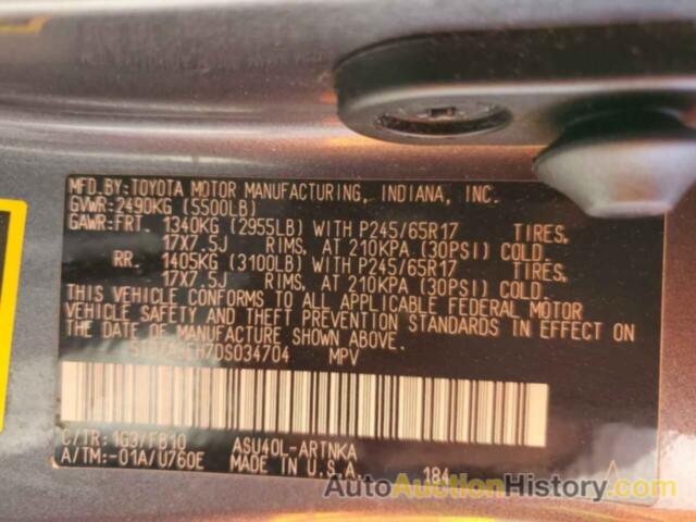 TOYOTA HIGHLANDER BASE, 5TDZA3EH7DS034704