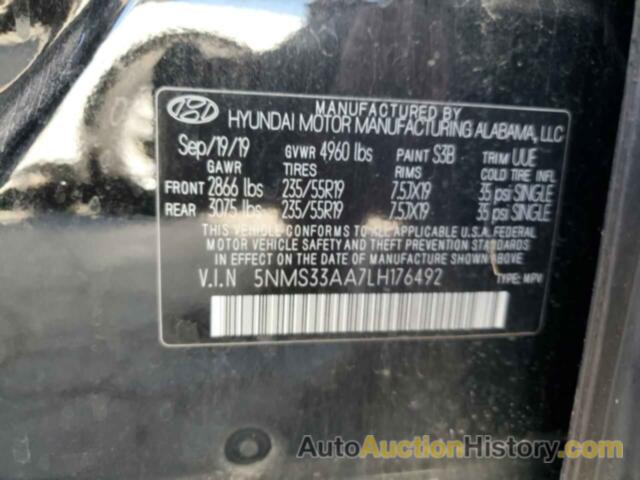 HYUNDAI SANTA FE SEL, 5NMS33AA7LH176492