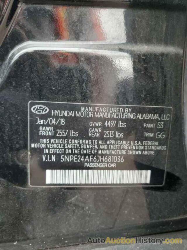 HYUNDAI SONATA SE, 5NPE24AF6JH681036