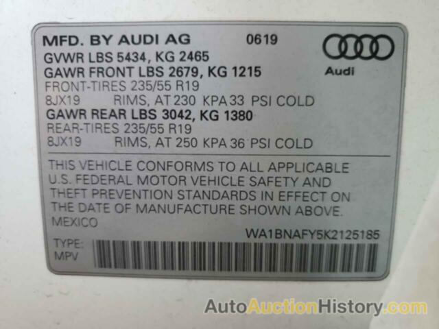 AUDI Q5 PREMIUM PLUS, WA1BNAFY5K2125185