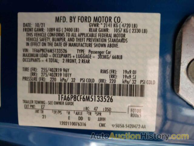 FORD MUSTANG GT, 1FA6P8CF6M5133526