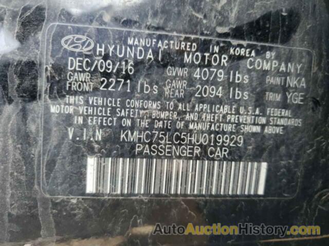 HYUNDAI IONIQ SEL, KMHC75LC5HU019929