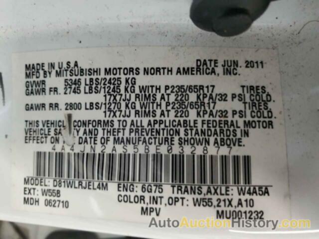 MITSUBISHI ENDEAVOR LS, 4A4JN2AS5BE032877