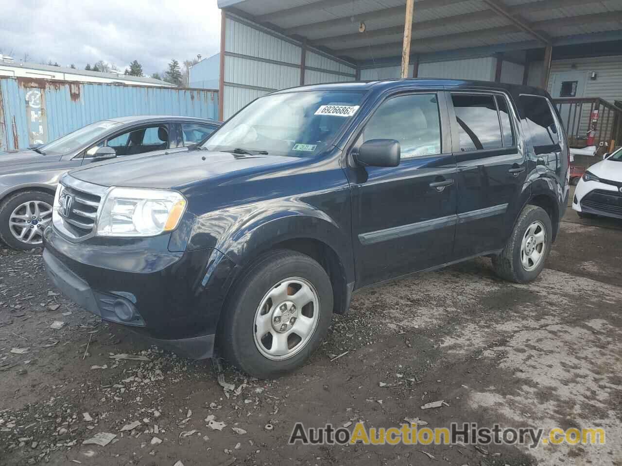 2014 HONDA PILOT LX, 5FNYF4H27EB039496