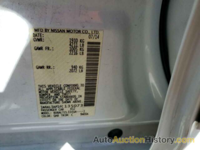 NISSAN ALTIMA 2.5, 1N4AL3AP1FC135073