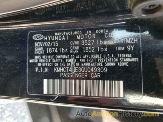 HYUNDAI ACCENT SE, KMHCT4AE3GU049309