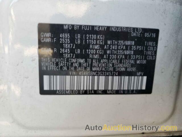 SUBARU OUTBACK 2.5I LIMITED, 4S4BSBNC3G3345724