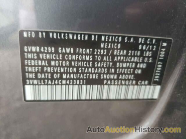 VOLKSWAGEN JETTA TDI, 3VWLL7AJ4CM423831