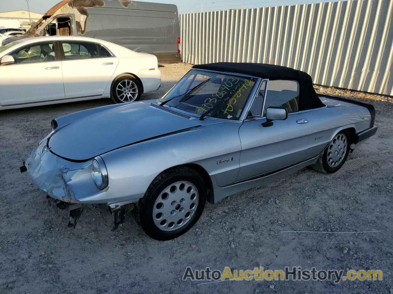 1987 ALFA ROMEO SPIDER QUADRIFOGLIO, ZARBA5567H1052723