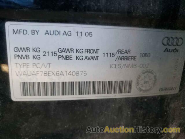 AUDI A4 2 TURBO, WAUAF78EX6A140875