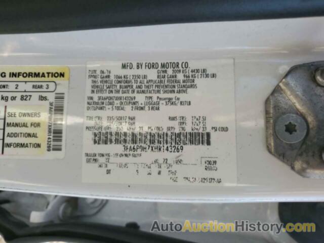 FORD FUSION SE, 3FA6P0H7XHR143269