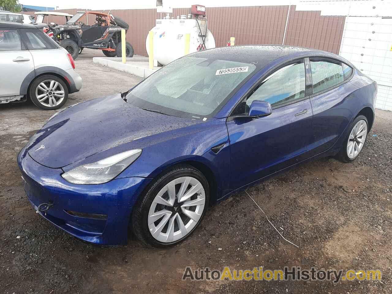 2022 TESLA MODEL 3, 5YJ3E1EA3NF372656