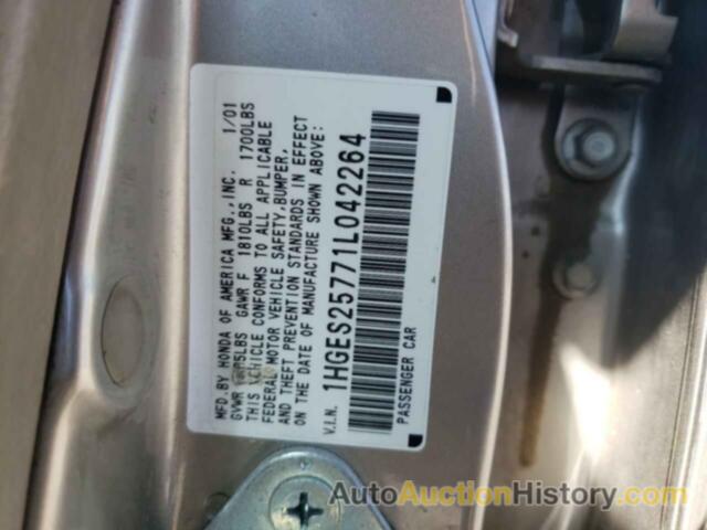 HONDA CIVIC EX, 1HGES25771L042264