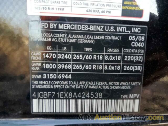 MERCEDES-BENZ GL-CLASS 450 4MATIC, 4JGBF71EX8A424538