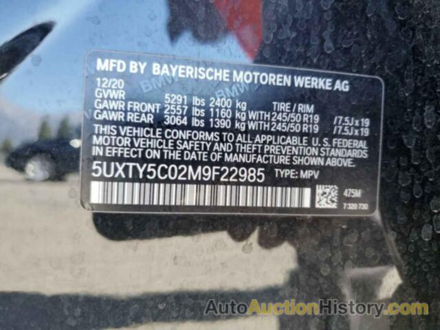 BMW X3 XDRIVE30I, 5UXTY5C02M9F22985