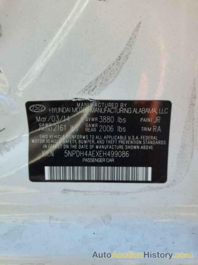 HYUNDAI ELANTRA SE, 5NPDH4AEXEH499086