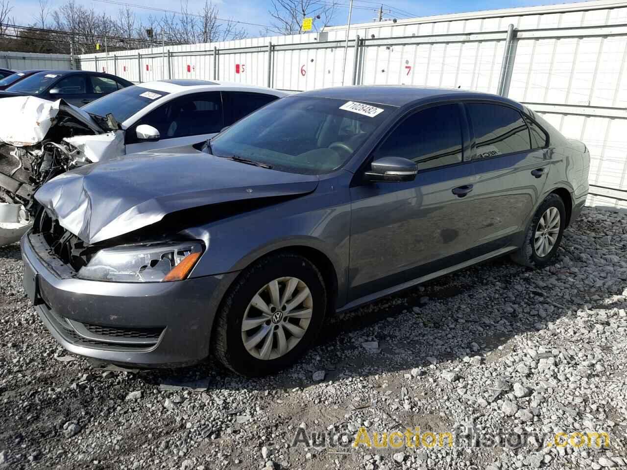 2013 VOLKSWAGEN PASSAT S, 1VWAH7A38DC054419