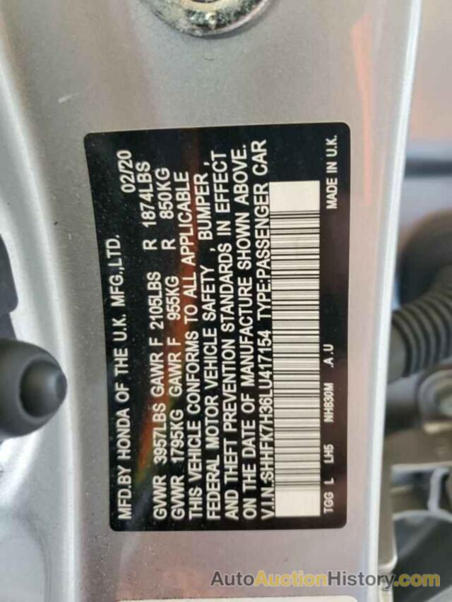 HONDA CIVIC LX, SHHFK7H36LU417154