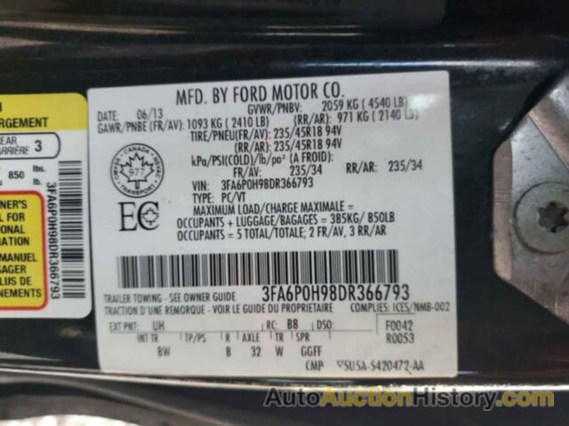 FORD FUSION SE, 3FA6P0H98DR366793