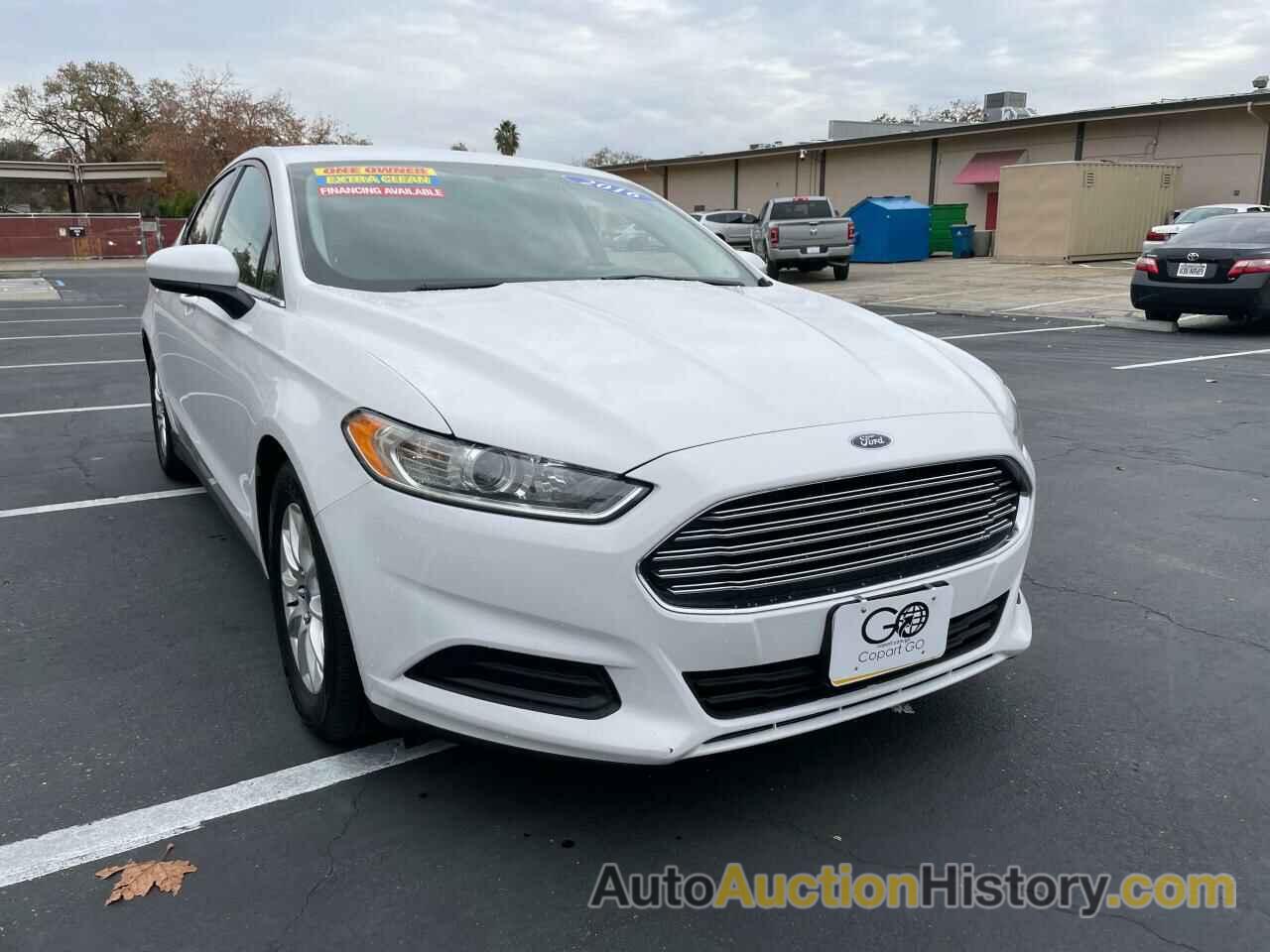 2016 FORD FUSION S, 3FA6P0G76GR250898