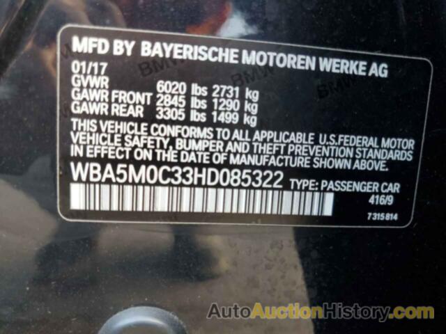 BMW 5 SERIES XIGT, WBA5M0C33HD085322