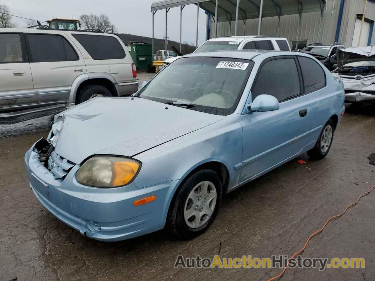 2005 HYUNDAI ACCENT GS, KMHCG35C05U356358