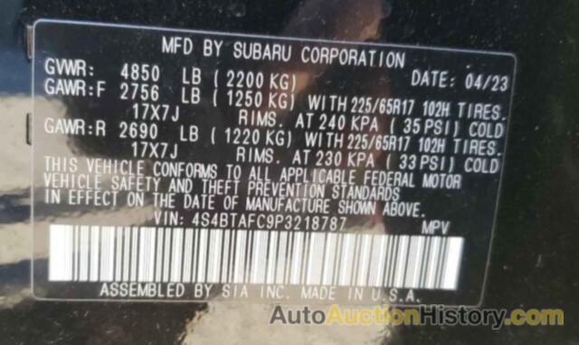 SUBARU OUTBACK PREMIUM, 4S4BTAFC9P3218787