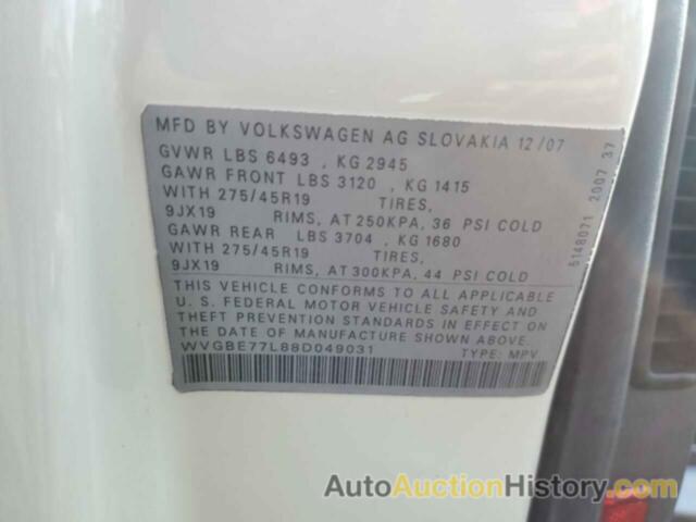 VOLKSWAGEN TOUAREG V6 TDI, WVGFM77L99D037802