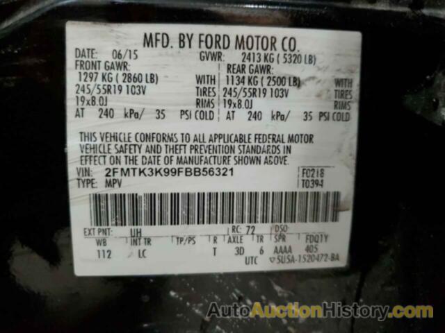 FORD EDGE TITANIUM, 2FMTK3K99FBB56321