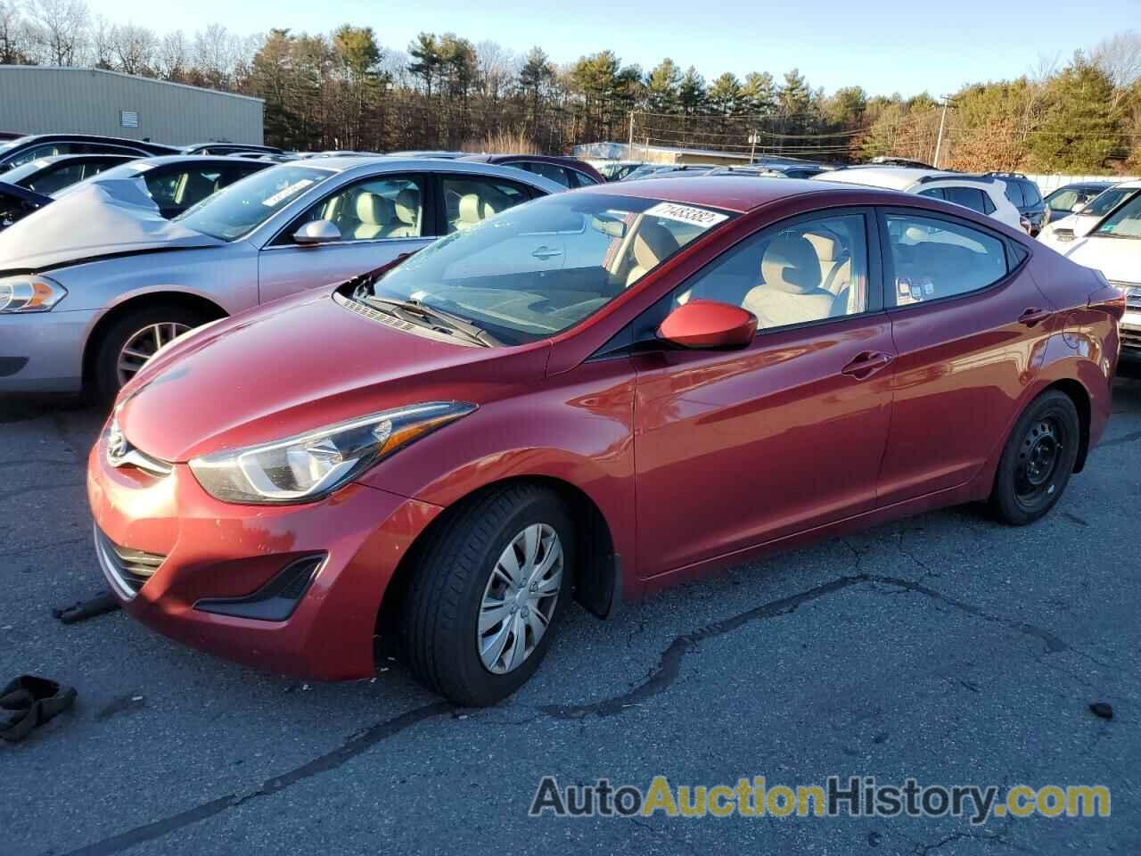 2016 HYUNDAI ELANTRA SE, 5NPDH4AE3GH796672